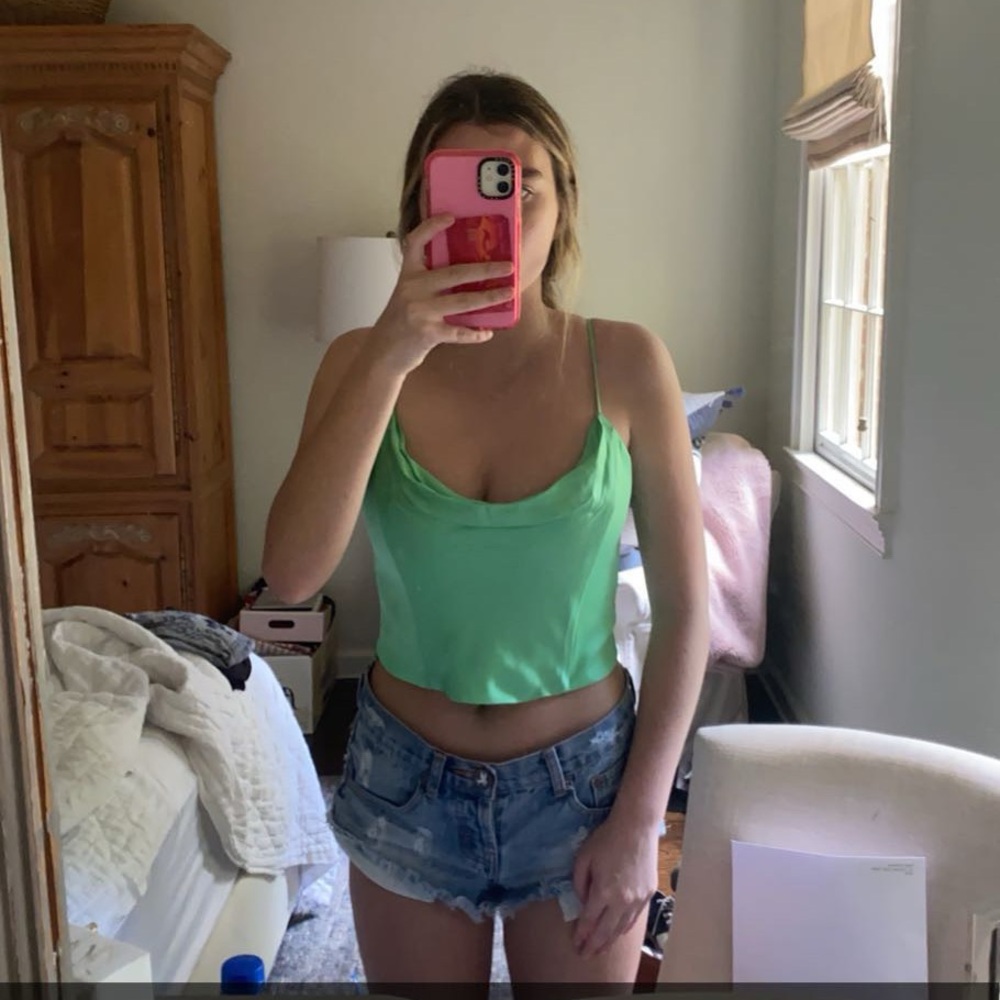 green zara top size small